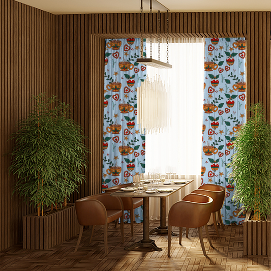 cafe custom design curtains
