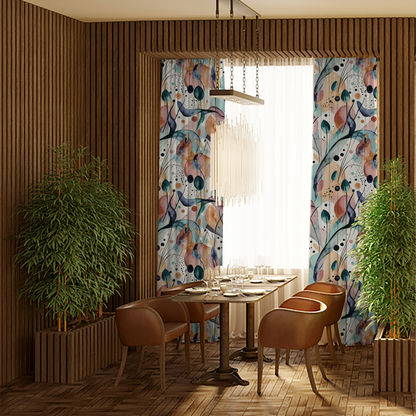cafe poly 2 custom design curtains